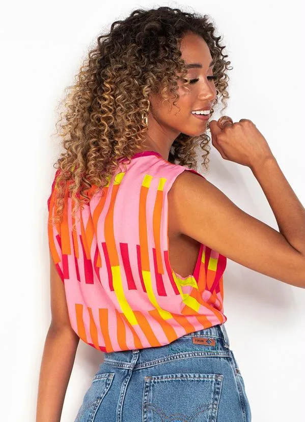 Forum - Regata de Viscose Estampada Rosa 2