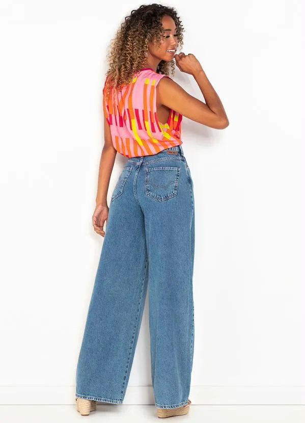 Forum - Regata de Viscose Estampada Rosa 4