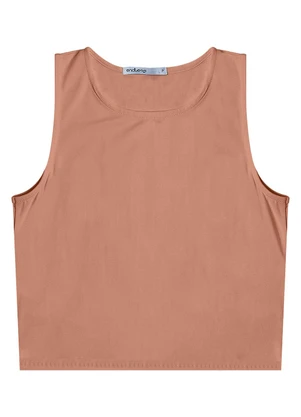 Endless - Regata de Viscotorcion Básica Feminina Marrom - ENDLESS