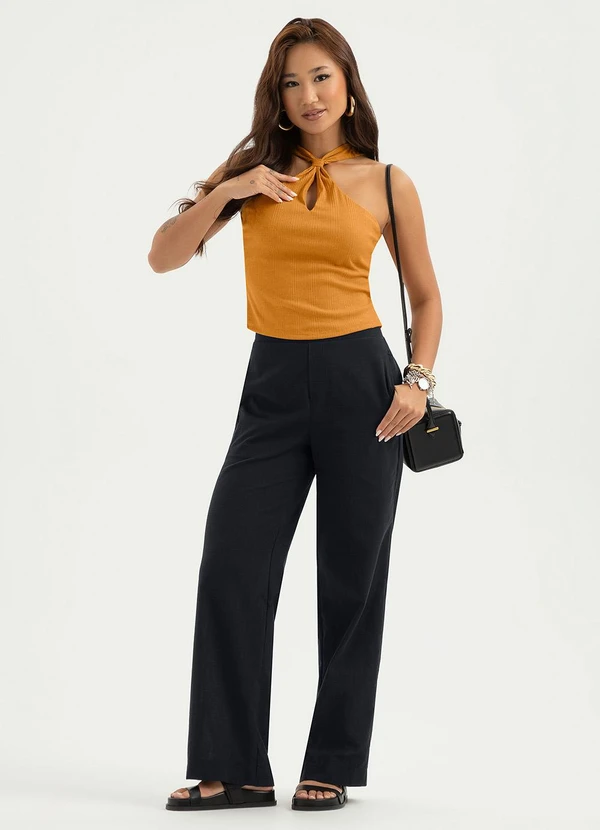 Cativa - Regata Decote Gota Canelada Laranja 4