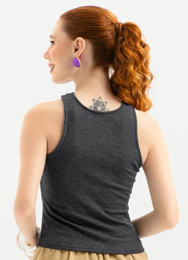 Cativa - Regata Decote Gota Canelada Preto 2