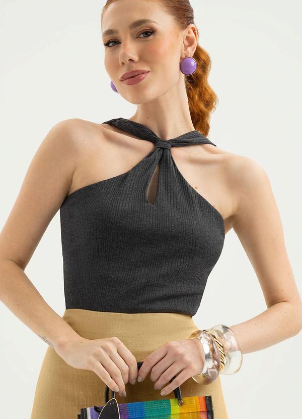 Cativa - Regata Decote Gota Canelada Preto 3