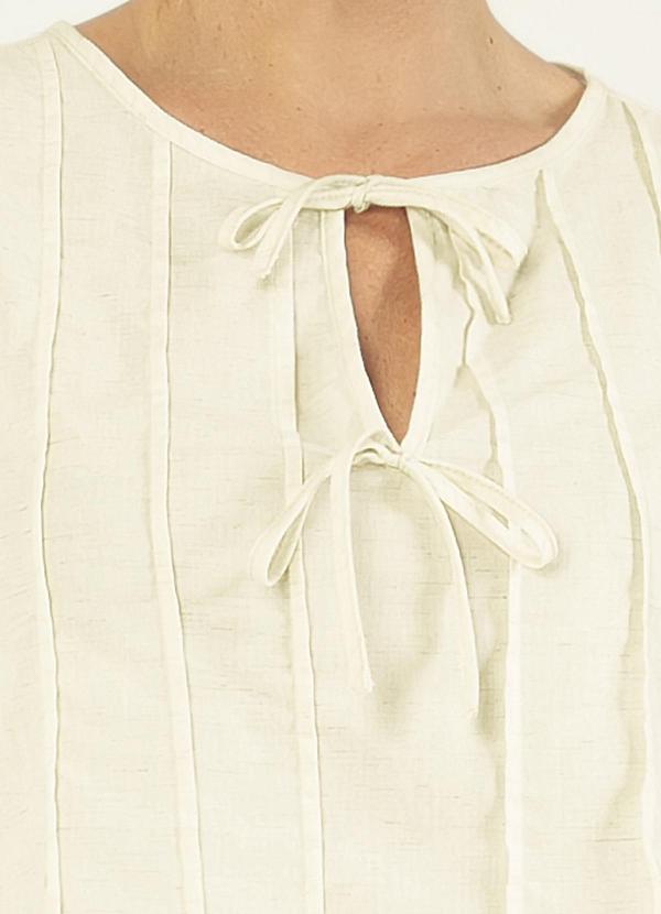 Gris - Regata Decote Gota Tecido Fluído Off White 3