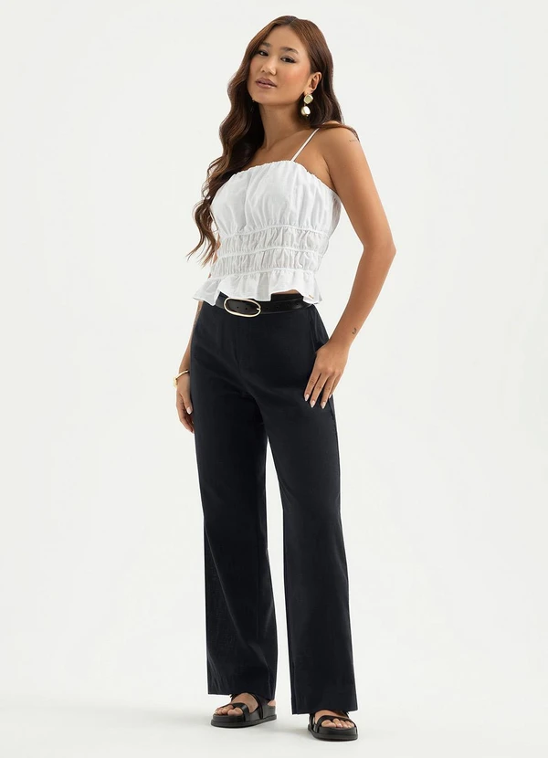 Cativa - Regata Decote Quadrado em Algodão Branco 3