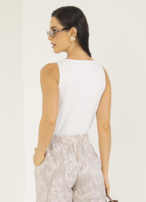 Gris - Regata Decote V em Viscose Off White 2