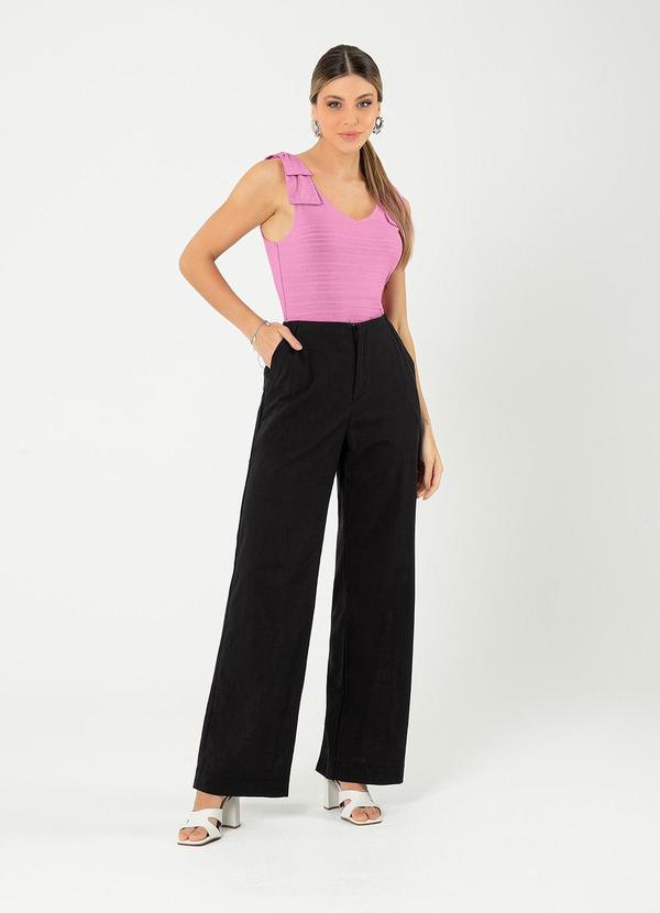 Cativa - Regata Decote V em Viscose Rosa 4