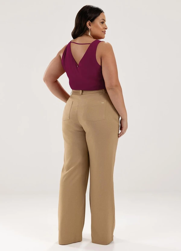 Principessa - Regata Feminina Decote V Plus Size Framboesa Athena 4