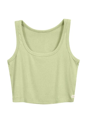 Marialícia - Regata Duas Formas de Uso Comfy Verde - MARIALÍCIA