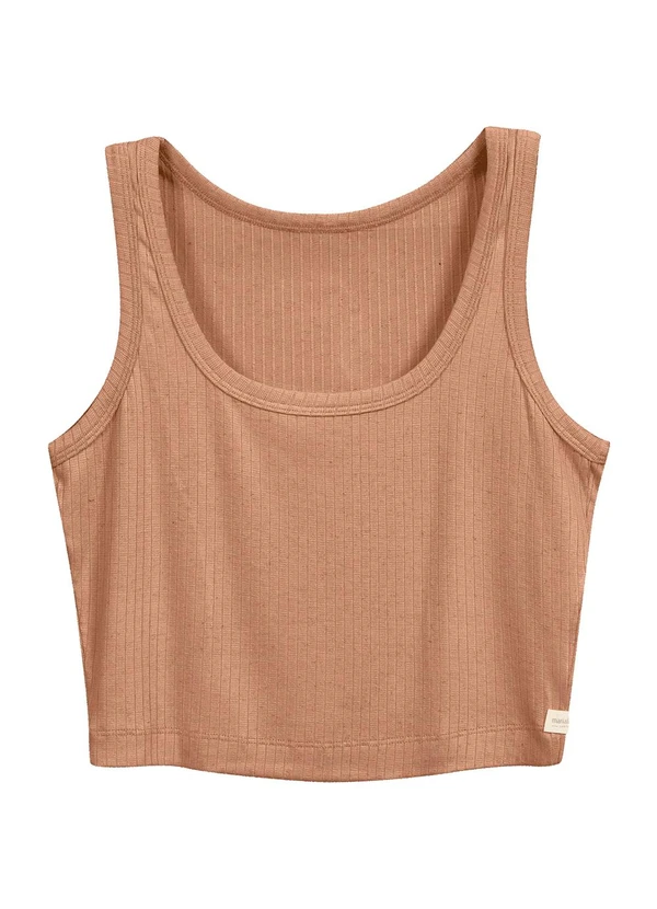 Marialícia - Regata Duas Formas de Uso Marrom