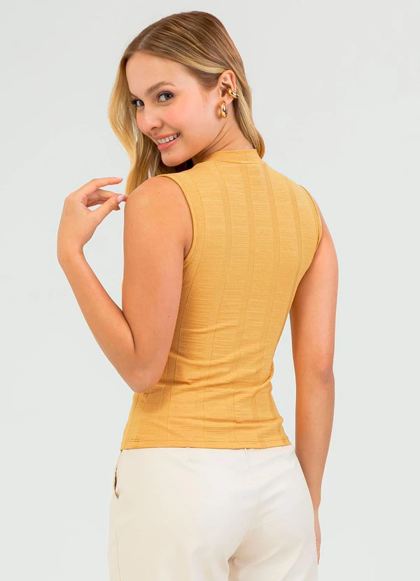 Cativa - Regata em Canelado Amarelo 2