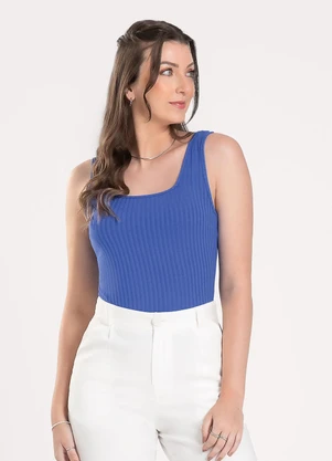 Cativa - Regata em Canelado Azul - CATIVA