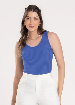 Cativa - Regata em Canelado Azul - CATIVA