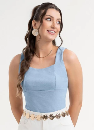 Habana - Regata em Canelado Azul - HABANA