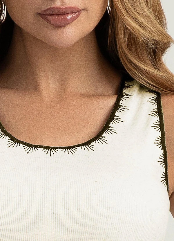 Gris - Regata em Canelado Bege 3