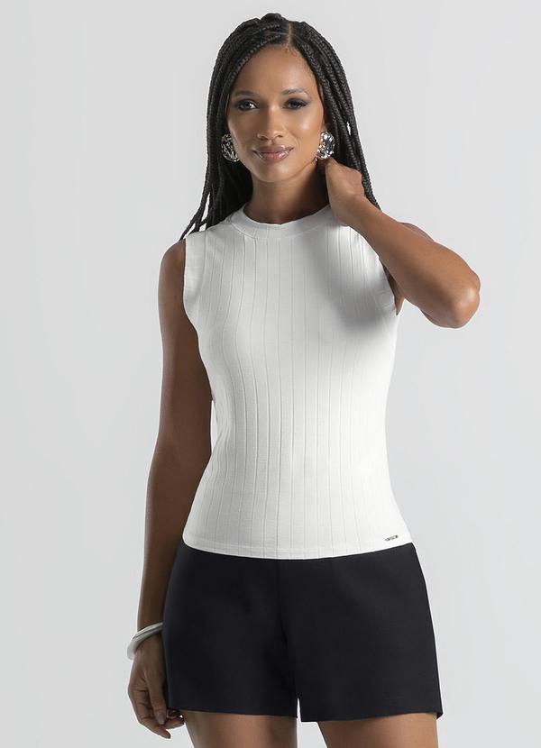 Cativa - Regata em Canelado Branco