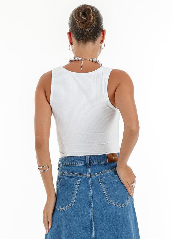 Habana - Regata em Canelado Branco 2