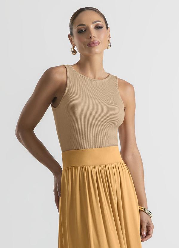 Cativa - Regata em Canelado Caramelo