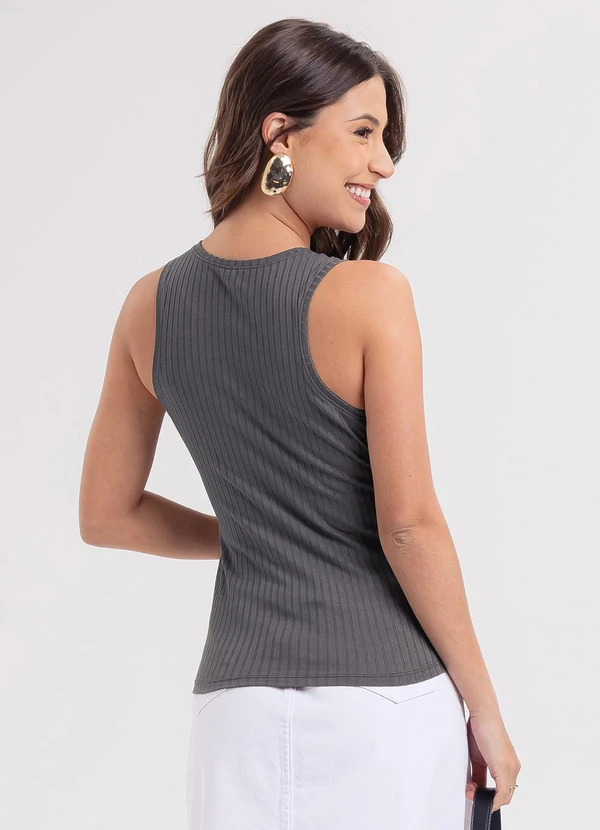 Habana - Regata em Canelado Cinza 2