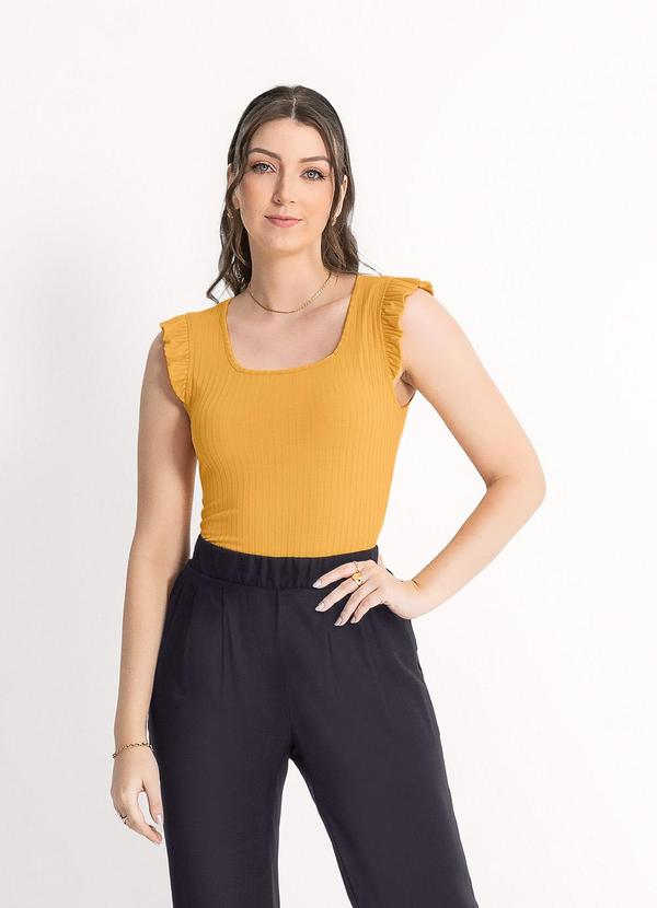 Habana - Regata em Canelado Laranja