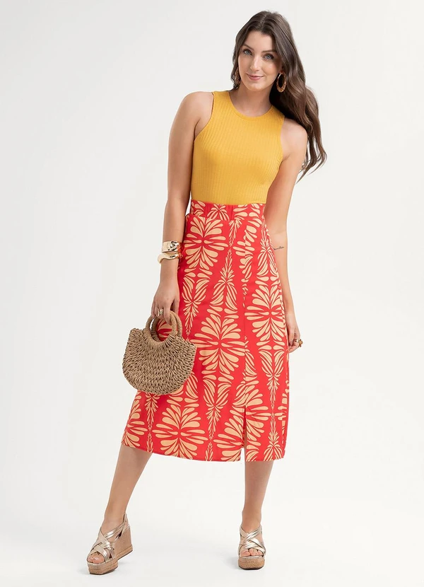 Habana - Regata em Canelado Laranja 3