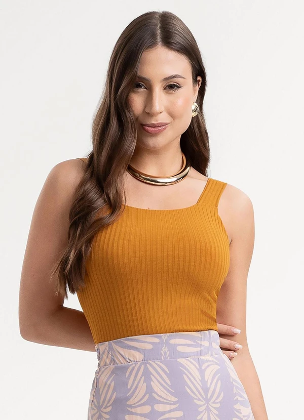 Habana - Regata em Canelado Laranja