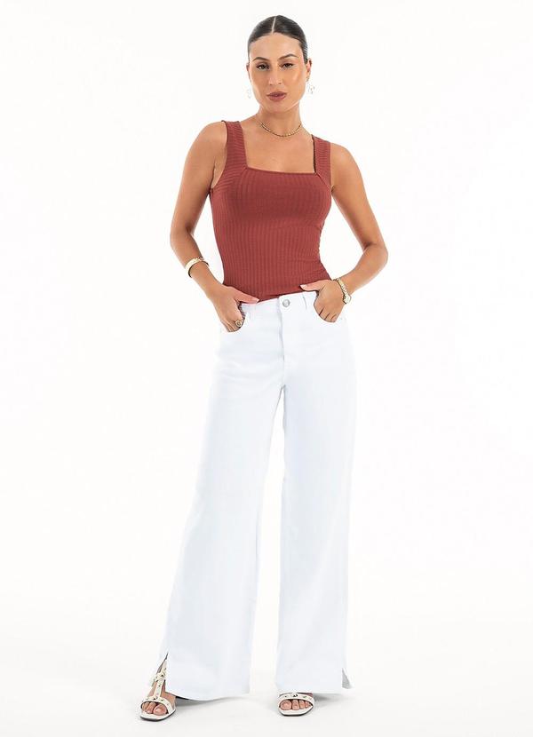 Habana - Regata em Canelado Marrom Escuro 4