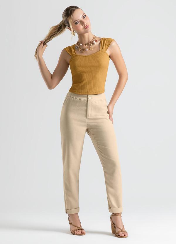 Cativa - Regata em Canelado Marrom 4