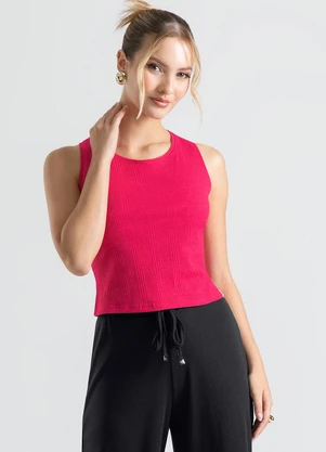 Cativa - Regata em Canelado Pink - CATIVA