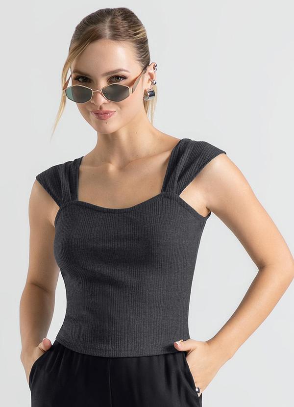 Cativa - Regata em Canelado Preto