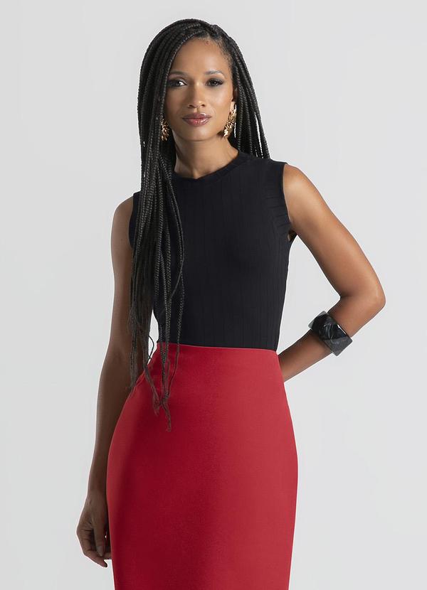 Cativa - Regata em Canelado Preto