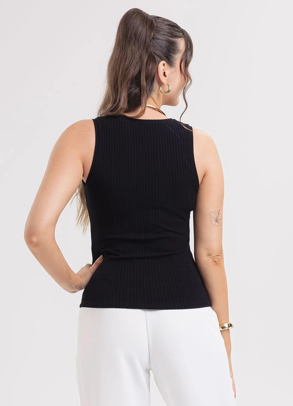 Habana - Regata em Canelado Preto 2