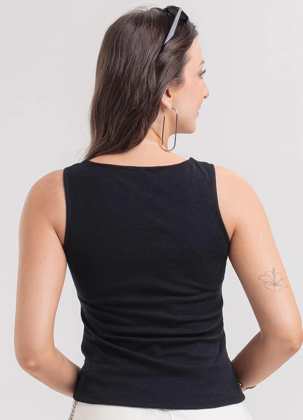 Habana - Regata em Canelado Preto 2