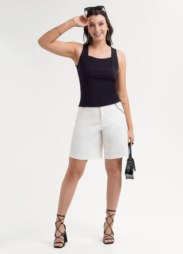 Habana - Regata em Canelado Preto 3