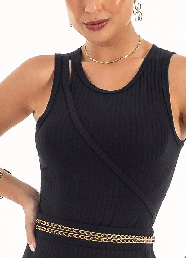 Habana - Regata em Canelado Preto 3