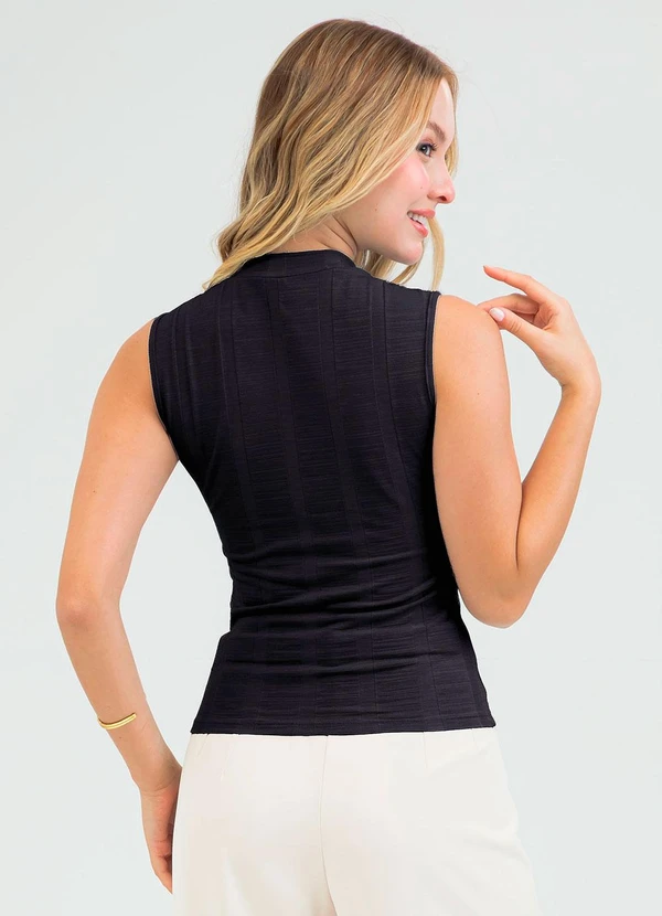 Cativa - Regata em Canelado Preto 2