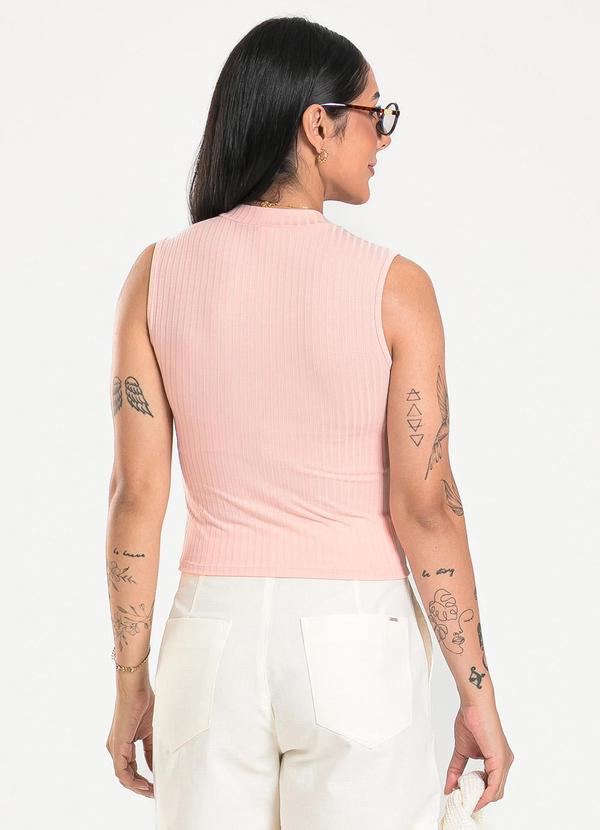 Cativa - Regata em Canelado Rosa Claro 2