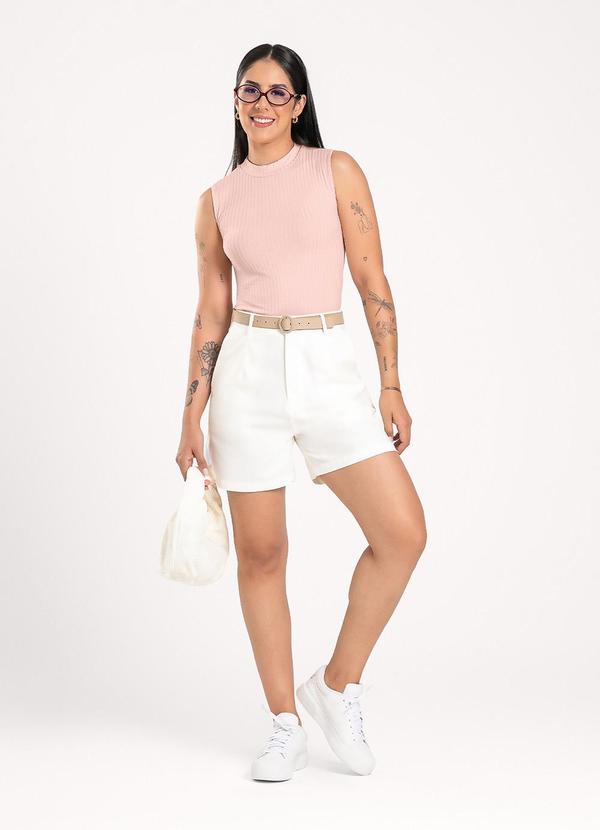 Cativa - Regata em Canelado Rosa Claro 4