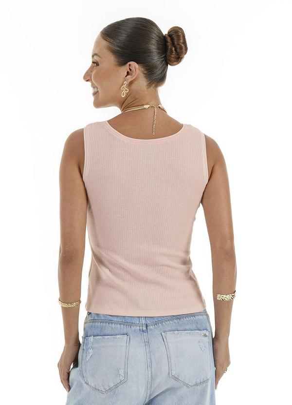 Habana - Regata em Canelado Rosa Claro 2