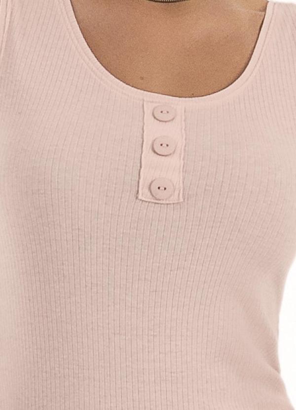 Habana - Regata em Canelado Rosa Claro 3