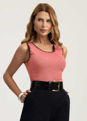 Gris - Regata em Canelado Rosa - GRIS