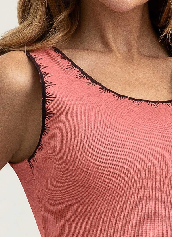 Gris - Regata em Canelado Rosa 3