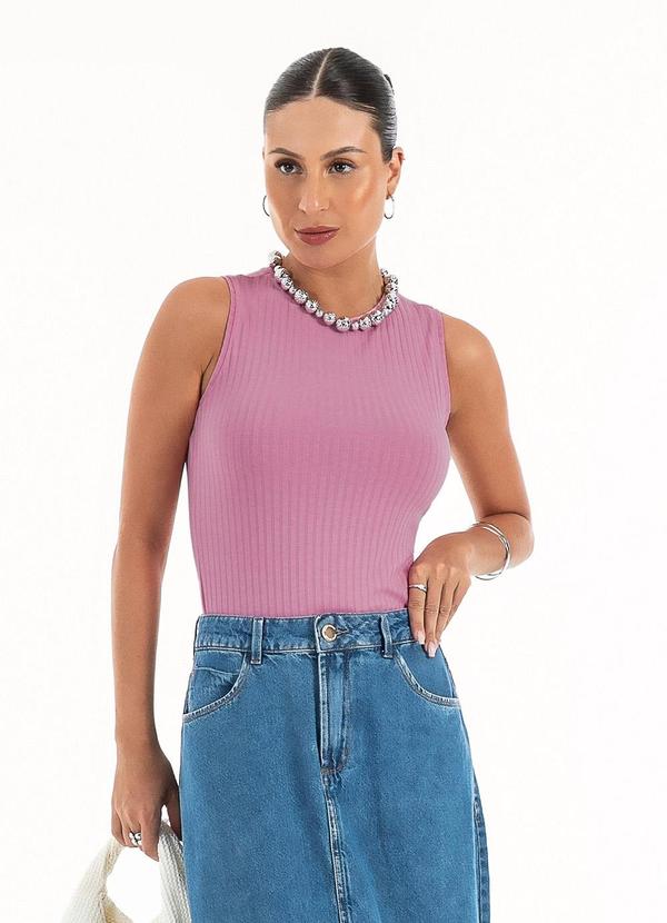 Habana - Regata em Canelado Rosa