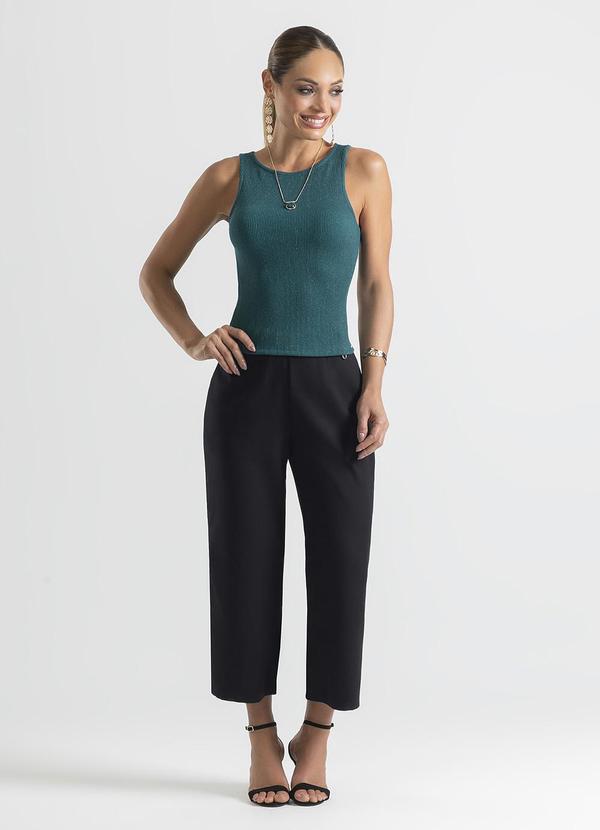 Cativa - Regata em Canelado Verde Escuro 3