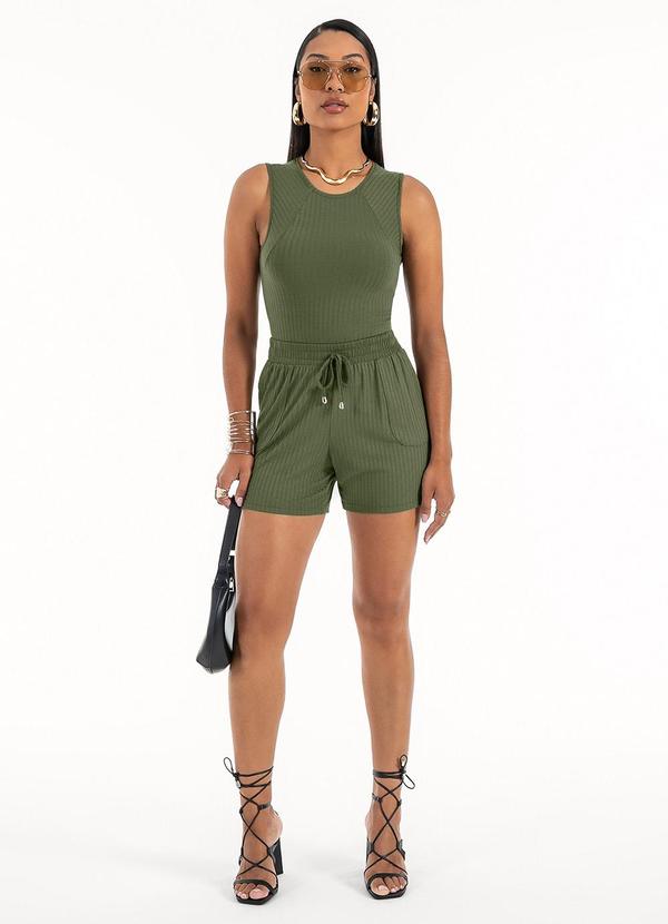 Habana - Regata em Canelado Verde Escuro 4