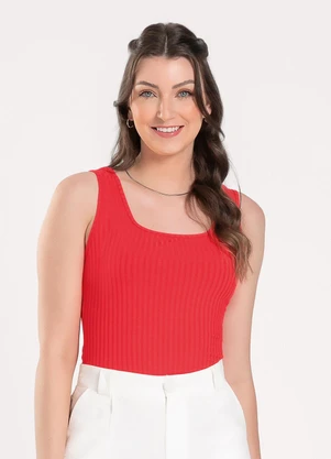 Cativa - Regata em Canelado Vermelho - CATIVA