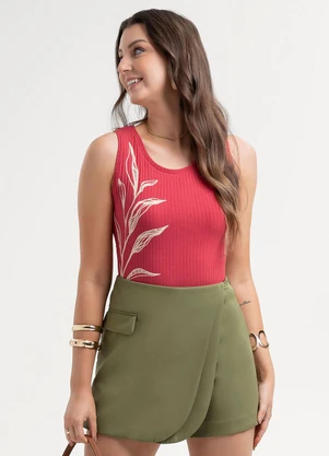 Habana - Regata em Canelado Vermelho - HABANA