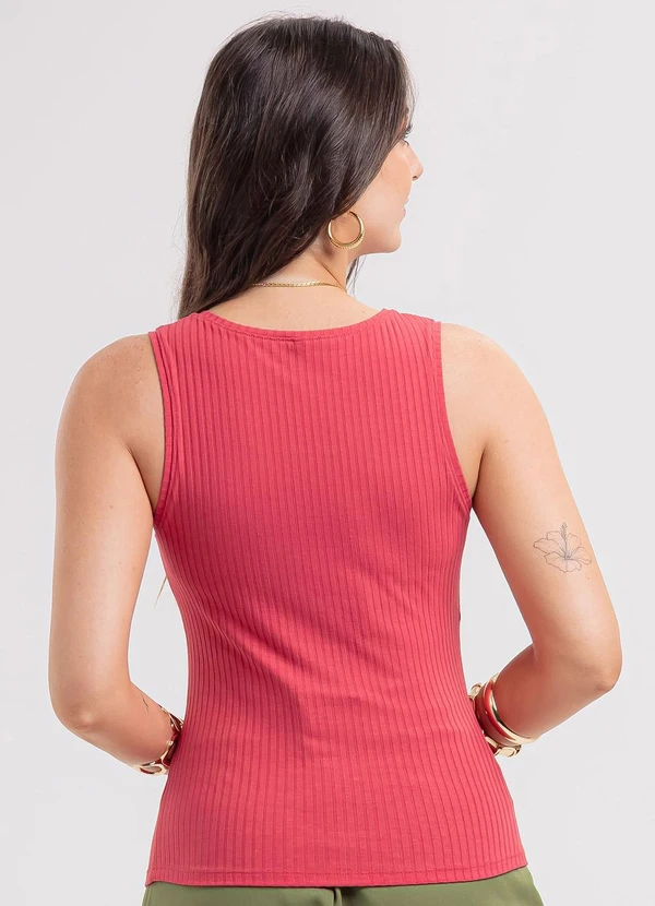 Habana - Regata em Canelado Vermelho 2