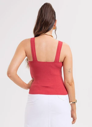 Habana - Regata em Canelado Vermelho - HABANA