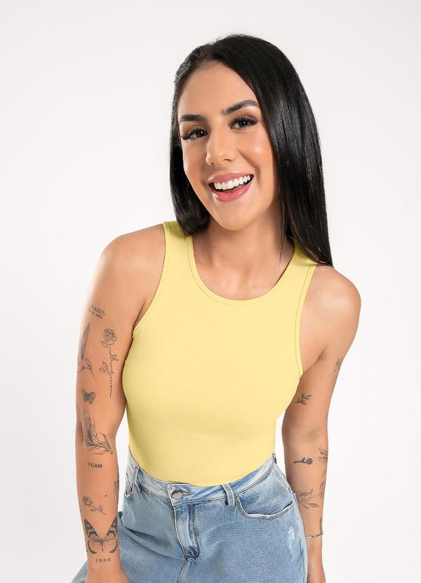 Cativa - Regata em Cotton Amarelo Claro 3