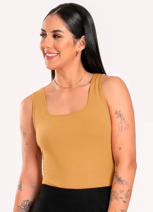 Cativa - Regata em Cotton Caramelo - CATIVA